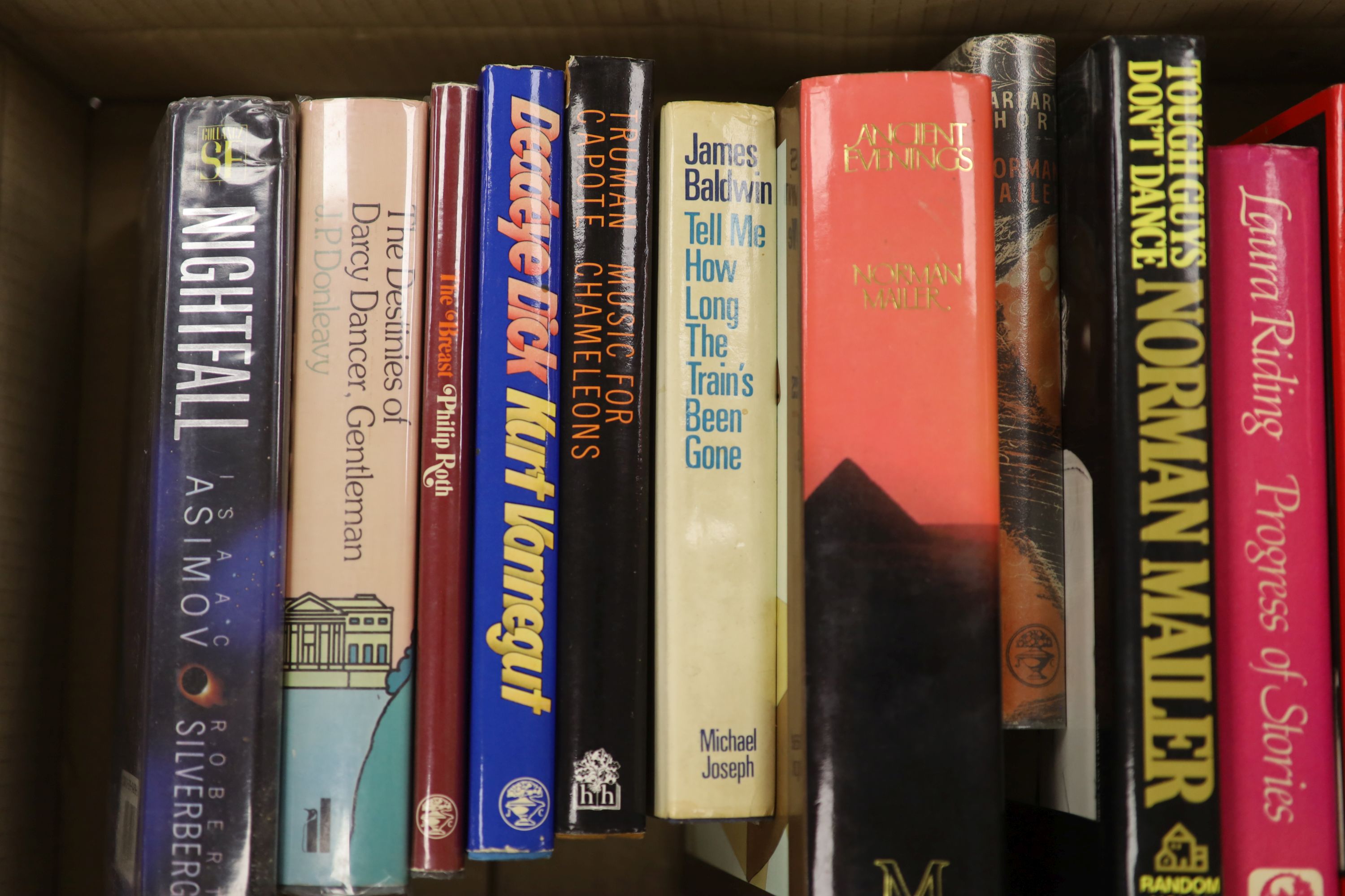 Novels (US). A selection of later 20th century first editions in d/wrappers